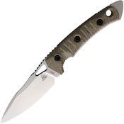 Fobos 055 Cacula Tumbled Fixed Blade Knife OD Green with Black