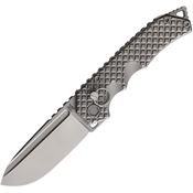 Midgards-Messer 014 Hermod Framelock Knife Gray Titanium Handles
