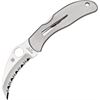 Spyderco Knives 8S Stainless Harpy Lockback Knife with Serrated Blade