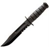 Ka-bar Knives 1214 USMC Fighter Part Serrated Fixed Blade Knife with Kydex Sheath