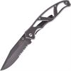 Gerber Knives 8445 Paraframe I Gun Metal Linerlock Knife with Part Serrated Blade