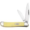 Case Knives 030 Carbon Steel Peanut Pocket Knife with Yellow Handles