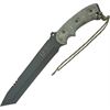 Tops Knives AN9 Anaconda Woodmaster Fixed Blade Knife with Black Linen Micarta Handles & Black Nylon Belt Sheath