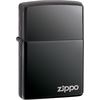 Zippo Lighters 10057 Zippo Logo Zippo Lighter with Black Ice Finish