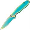 Magnum Knives YA107 Rainbow Linerlock Knife with Rainbow Handles