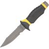 Underwater Kinetics 30061 Pointed Tip Blue Tang Titanium Fixed Blade Dive Knife with Black Yellow Handle