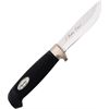 Marttiini Knives 14 Stainless Steel Skinner Fixed Blade Knife with Black Kraton Handle