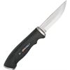 Marttiini Knives 215012 Big Silver Carbinox Fixed Blade Knife with Black Rubber Handle