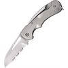 Myerchin Knives A377P All Stainless Offshore Crew Knife with Part Serrated Blade