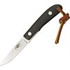 Moki Knives 1110 Medium Banff Fixed Blade Knife with Black Linen Micarta Handles