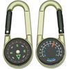 Explorer Compass 23 Black Face Carabiner Compass with Thermometer with Bronze Casing