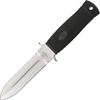 Katz Knives BT10DS Part Serrated Avenger Diver's Model Fixed Blade Knife with Black Checkered Handles