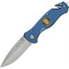 Magnum Knives M365 To Serve and Protect Law Enforcement Linerlock Knife with Blue Handles