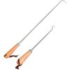 Pig Tail Food Flippers 3 2 Pc Set Includes one large (18 1/2in. overall with 14 1/2in. shaft) and one small (12 1/4in. overall with 8 1/2in. shaft)