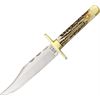 IXL Wostenholm Knives 6054 Bowie Fixed Blade Knife with Stag Handles