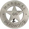 Badges of the Old West 3007 Marshal Deadwood Badge