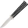 Bear & Son Cutlery 117S Butterfly Silver Knife with Black Die Cast Metal Handles