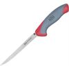 Clauss Knives 18417 Titanium Filet Knife with Gray & Red Ergonomic Nylon Handles