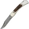 Damascus Knives 1020 Lockback Knife with Genuine Stag Handles