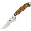 Elk Ridge Knives 059 Hunter Fixed Blade Knife with Brown Burl Wood Handles