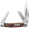 Imperial Schrade Knives 15S Medium Stockman Pocket Knife with Amber Swirl Celluloid Handles