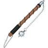 Pakistan Cutlery 200609 Single Ball Mace with Black Cord Wrapped Wooden Handles