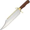 Pakistan Cutlery 3259 Primitive Bowie Fixed Blade Knife with Rich Grain Brown Wood Handles