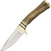 Steel Stag Knives 7003 Whitetail Skinner Fixed Blade Knife with Genuine Stag Round Design Handles