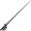 Rawlings Swords 9032 Silver Blade Synthetic Basket Hilt Sparring Sword with Brown Handles