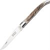 Robert David Knives 91812 4 5/8" Laguiole Folder Knife with Genuine Stag Handles