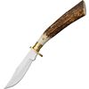 Steel Stag Knives 7015 Small Hunter Fixed Blade Knife with Genuine Stag Round Design Handles