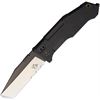 Mantis Knives 72AS Part Serrated Black Finish Folding Pry II Linerlock Knife with Black G-10 Handles