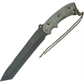 Tops Knives AN9 (Anaconda Woodmaster Fixed Blade Knife with Black Linen Micarta Handles & Kydex Sheath)