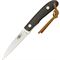 Moki Knives 1100 Large Banff Fixed Blade Knife with Black Linen Micarta Handles
