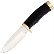Buck 692 Vanguard Fixed Drop Point Blade Knife with Textured Black Rubber Handles