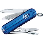 Swiss Army 06223T2033X1 Classic Army Folding Knife with Translucent Sapphire Handle