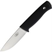 Fallkniven 1K F1 Military Survival Fixed Drop Point Satin Finish Blade Knife with Black Checkered Handle