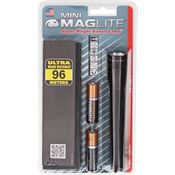 Maglite 06052 5 3/4inch Mini Survival Maglite AA with Black Aluminum Construction