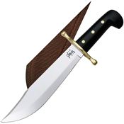 Case 286 Bowie Black Fixed Stainless Blade Knife with Black Synthetic Handle
