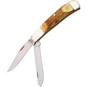 Bear & Son 554 Trapper Stag Folding Pocket Knife with Stag Bone Handle
