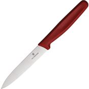 Forschner 50701S 4 Inch Utility Knife with Red Nylon Handle