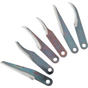 Warren 6SBL 6 Piece Carving Blade Set with High Carbon Steel