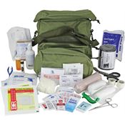 First Aid Kits 108 First Aid M-3 Medic Shoulder Bag with Olive Drab Nylon Construction