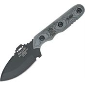 TOPS JAC01 Iraq-Jac Fixed Carbon Steel Blade Knife with Black Linen Micarta Handles