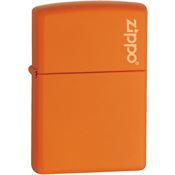 Zippo 11349 Zippo Logo Lighter with Matte Orange Finish