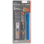 Maglite 53044 Mini Mag-Lite 2AA Cell Blue Survival LED Flashlight with Anodized Finish