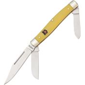 Robert Klass 3325 Large Stockman Folding Pocket Knife with Yellow Synthetic Handle