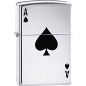 Zippo 24011 Lucky Ace with High Polished Chrome Finish