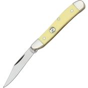 Bear & Son C319 Peanut Folding Pocket Knife with Yellow Delrin Handle