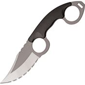 Cold Steel 39FNS Double Agent II Fixed Clip Blade Knife with Black Grivory Handle